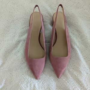 Everlane The Editor Slingback Heel Rosewood Suede
